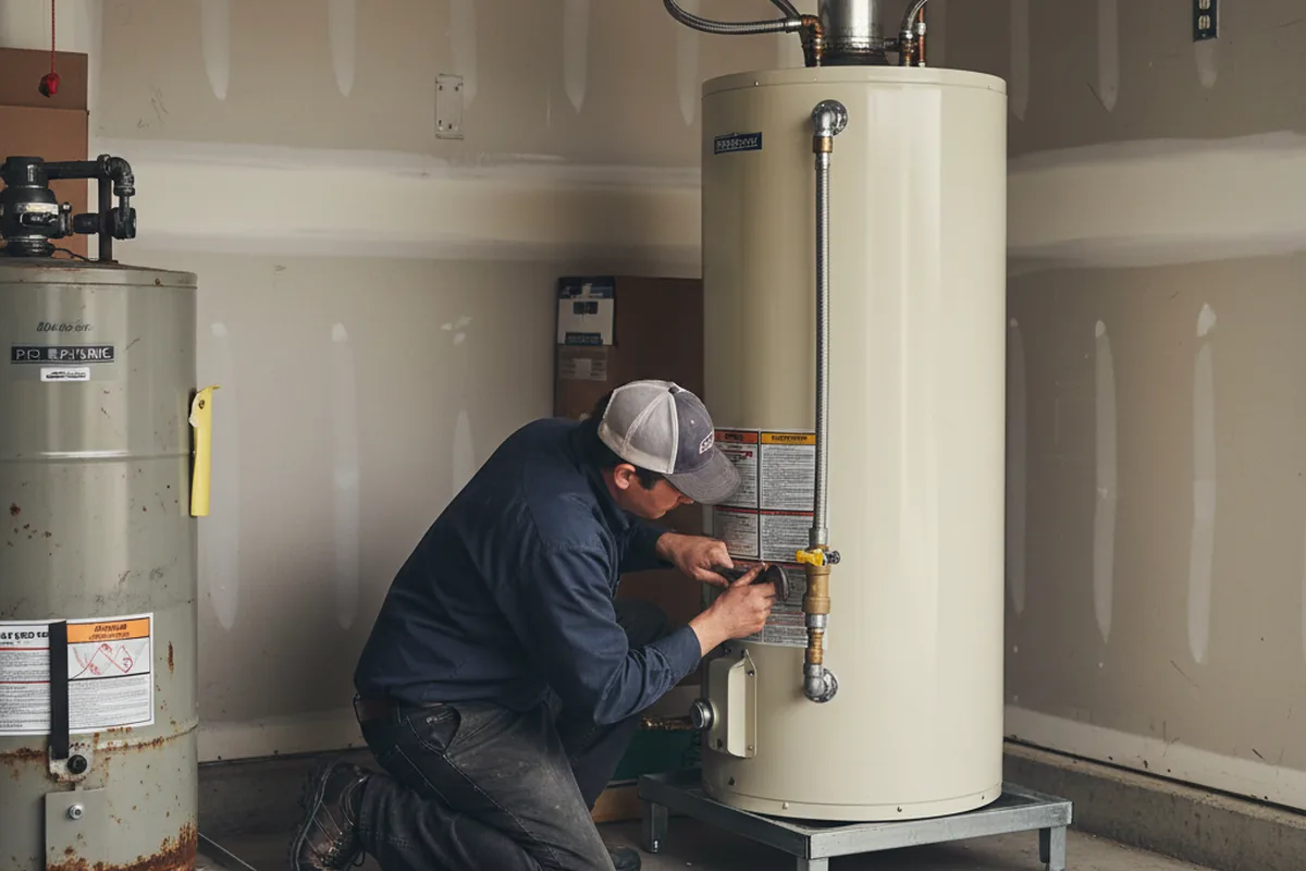 Water heater and shutoff valve replacement in Pioneertown